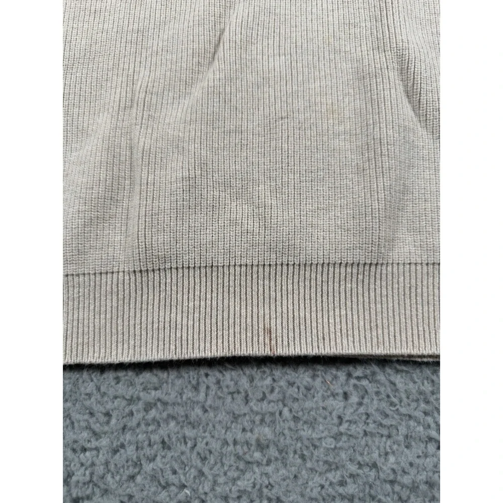 Eddie Bauer Swearter Mens LT Cream Biege Henley Knit Long Sleeve Pullover Button - Picture 8 of 10